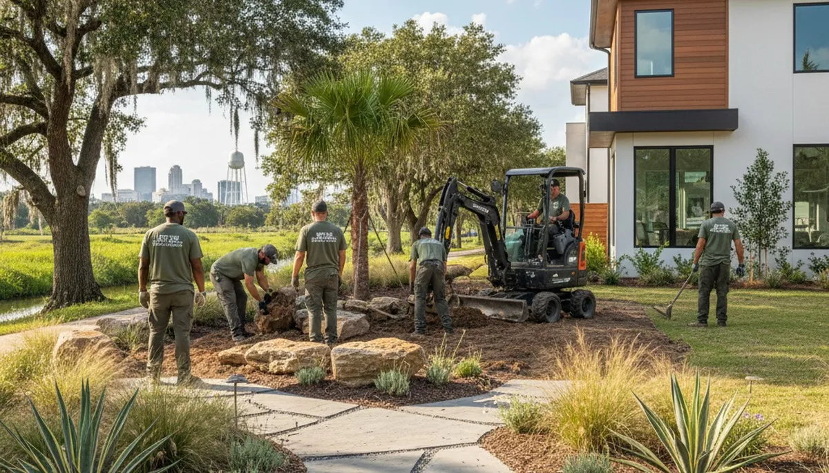 New Orleans, LA landscaping design for a professional residential outdoor space